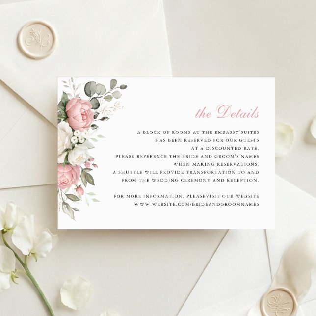 Detalles de Tarjeta de Inserción de Boda Elegante  (Subido por el creador)