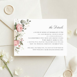 Detalles de Tarjeta de Inserción de Boda Elegante 