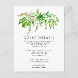 Detalles del Boda de Invitación de Watercolor Fore