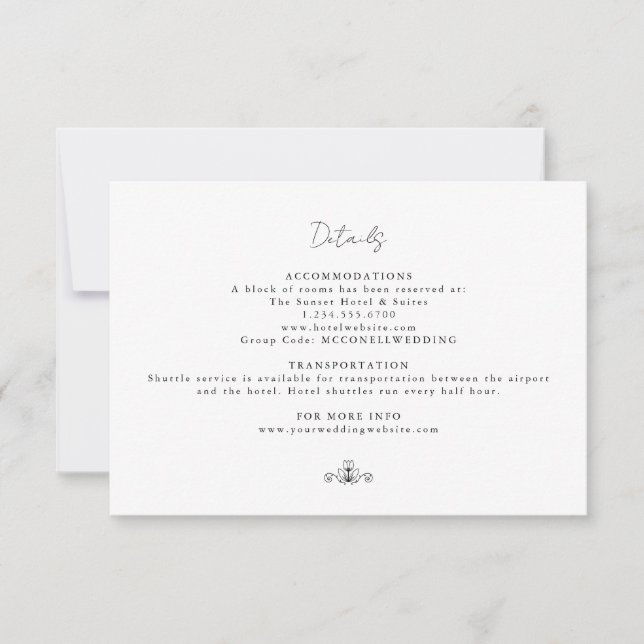 Detalles del boda de tulipanes de primavera (Anverso)