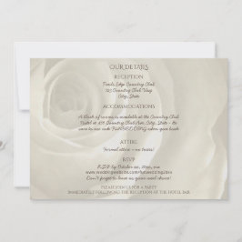 Detalles del boda floral rosa de marfil