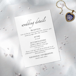 Detalles del boda | RSVP | Tarjeta de inclusión de