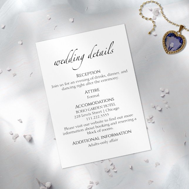 Detalles del boda | RSVP | Tarjeta de inclusión de (Subido por el creador)