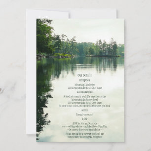 Detalles del boda rústico de reflexión sobre el la