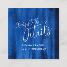 detalles del boda tarjeta de cambios de arte azul
