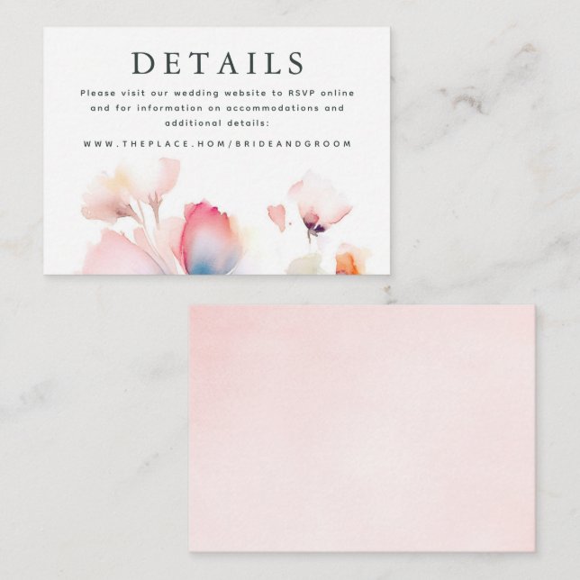 Detalles del boda Tarjeta de gabinete pequeña (Anverso / Reverso)