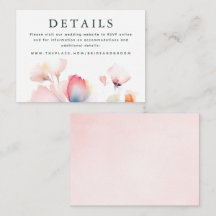 Detalles del boda Tarjeta de gabinete pequeña