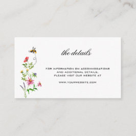 Detalles del boda Wildflower Tarjeta de gabinete