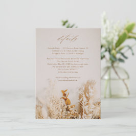 Detalles del Boho Floral Script Boda