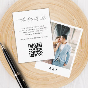 Detalles del código QR del corazón Tarjetas de gab
