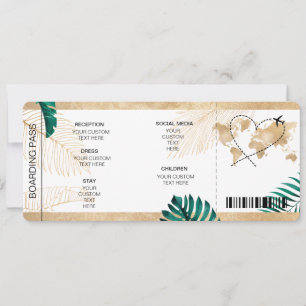 Detalles del corazón de la tarjeta de embarque de