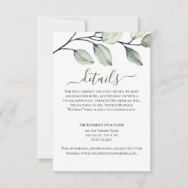 Detalles del minimalista Boda verde y blanco moder