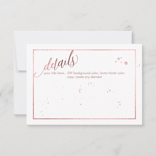 Detalles del oro Rosa PixDezines Dazzled/Faux (Anverso)