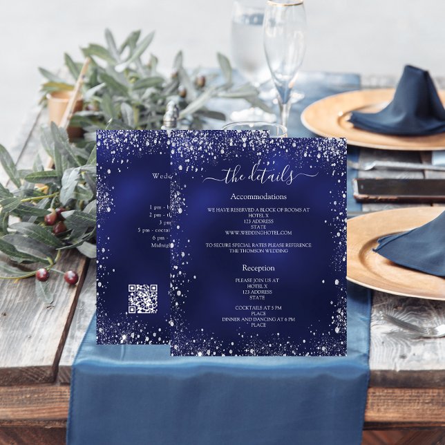 Detalles del programa de bodas de presupuesto azul (Subido por el creador)