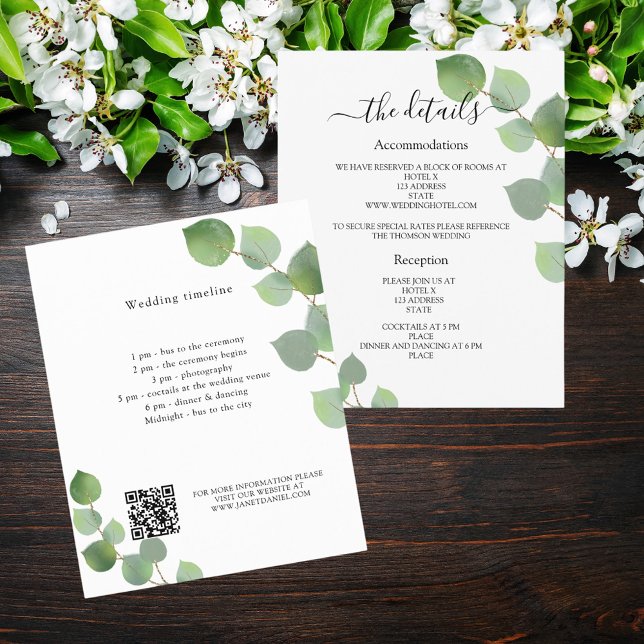 Detalles del programa de bodas Greenery eucalipto  (Subido por el creador)
