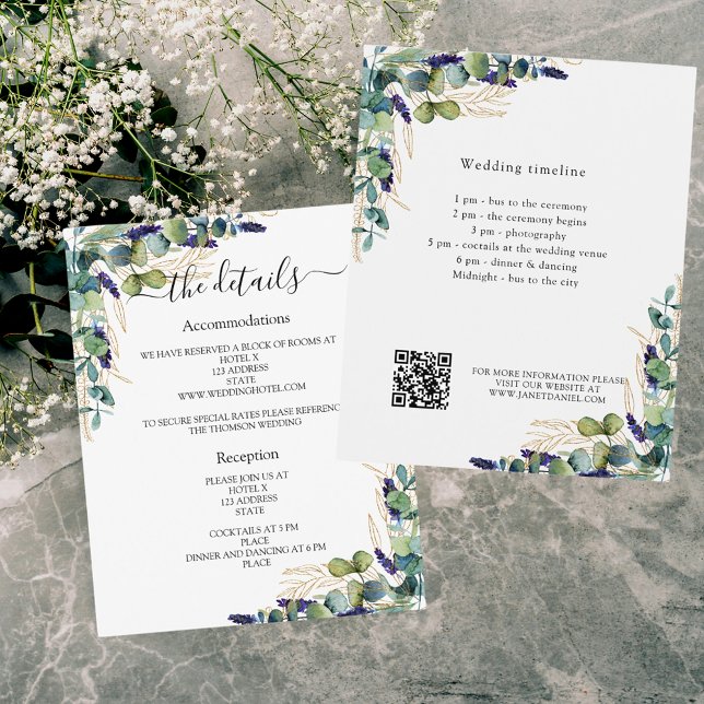 Detalles del programa de bodas Greenery eucalipto  (Subido por el creador)