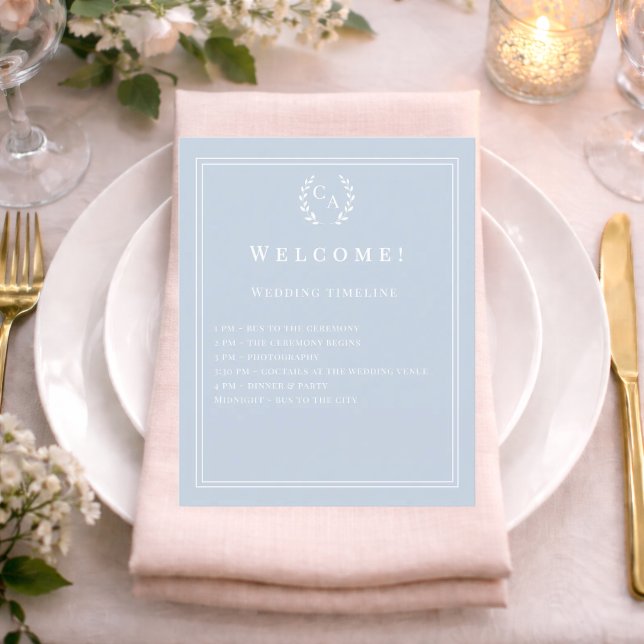 Detalles del programa de la boda con monograma en  (Subido por el creador)