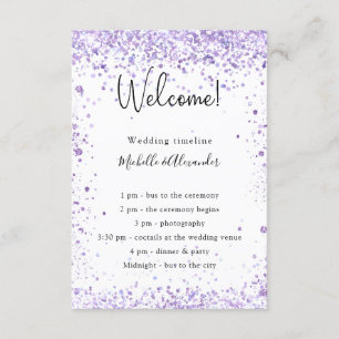 Detalles del programa de la boda de lavanda violet