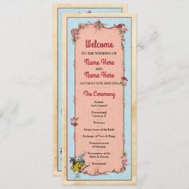 Detalles del programa de la boda floral del conejo