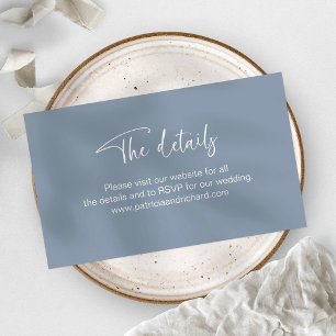 Detalles del sitio web de la invitación a bodas RS