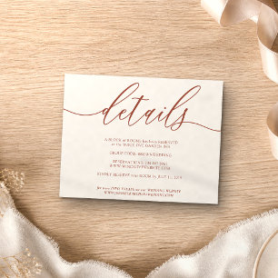 Detalles instrucciones programa plan de boda terra