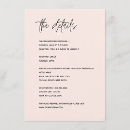 Detalles Minimalistas modernos del Boda Tarjeta de