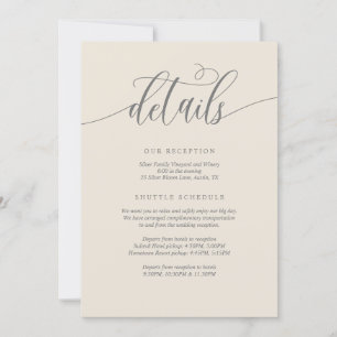 Detalles modernos del Boda, tarjeta envolvente azu
