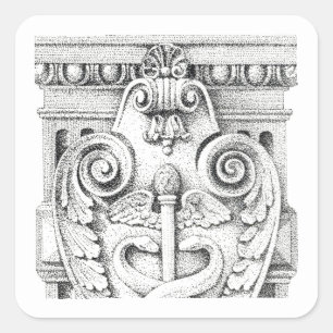 DETALLES Pequeños Pegatinas Cuadrados