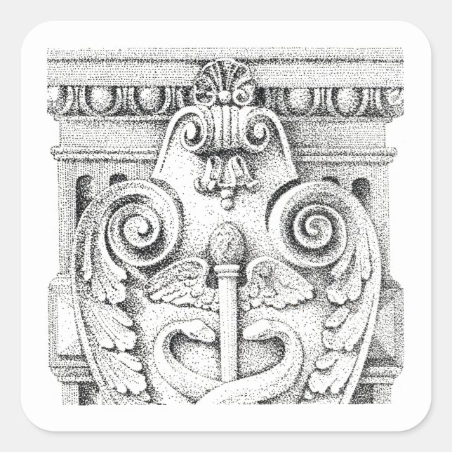 DETALLES Pequeños Pegatinas Cuadrados (Anverso)