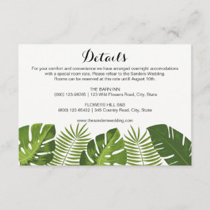 Detalles Plantilla de tarjeta de inserción de Boda