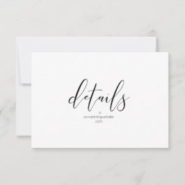 Detalles sencillamente Minimalistas del Boda: Blac