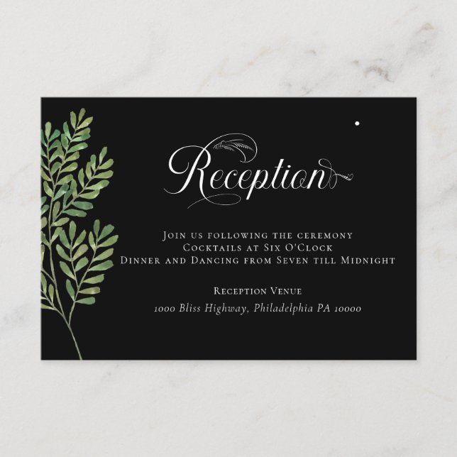 Detalles sencillos de la recepción del follaje (Anverso)