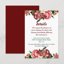 Detalles simples de la invitación a matrimonio de