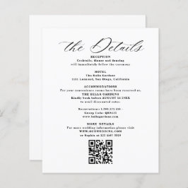 Detalles y tarjetas de Boda de código QR