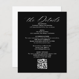 Detalles y tarjetas de Boda de código QR