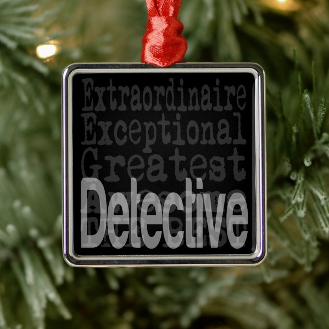 Detective Extraordinaire Ornamento Metalizado (Árbol)