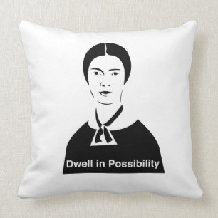 Detención de Emily Dickinson en almohada de la