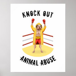Detener el abuso animal | Posters de perros de box