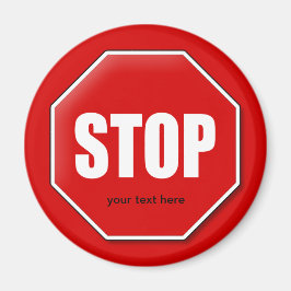 Detener imán Personalizado de Rótulo