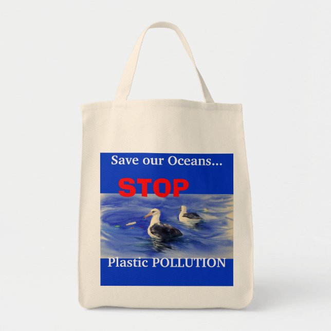 DETENER La Bolsa De La Tote De La Contaminación Pl (Frente)