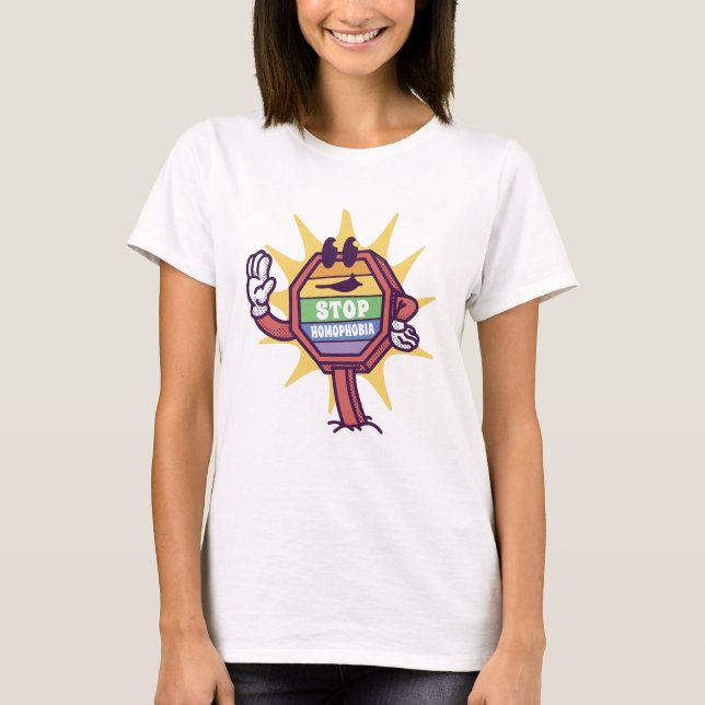 Detener la homofobia en las camisetas (Anverso)