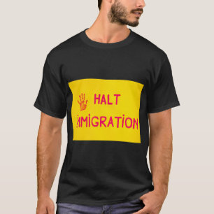 Detener la INMIGRACIÓN Camiseta negra básica de lo