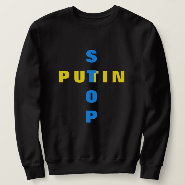 Detengan a Putin paren camisetas de guerra con ban (Anverso del diseño)