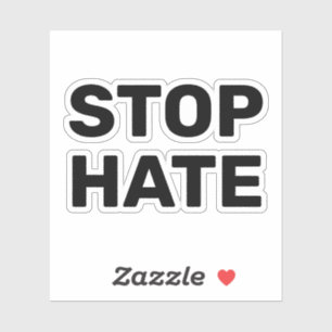 Detengan el odio, Pegatina blanco negro