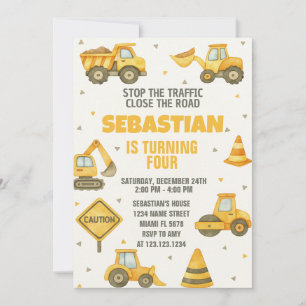 ¡Detengan el tráfico! Invitación de cumpleaños de