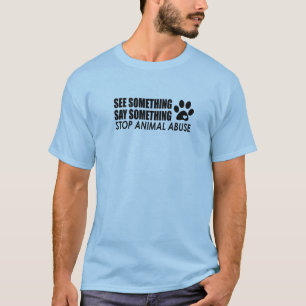 Detengan la camiseta de abuso animal