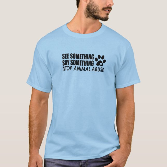 Detengan la camiseta de abuso animal (Anverso)