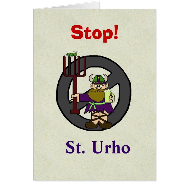 ¡Detente o Anti-St. Urho's Day Card Personalizar! (Frente)