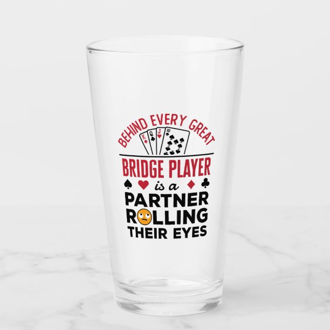 Detrás de cada gran jugador de bridge Divertido di (Anverso)