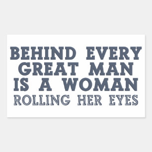 Detrás de cada hombre pegatina